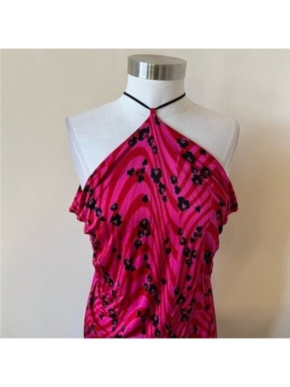 Philosophy di Lorenzo Serafini open back halter dress Psychedelic Maxi Size 2 - Picture 3 of 7